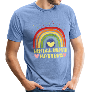 Mental Health Matters - Rainbow - heather Blue