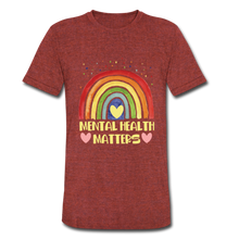 Load image into Gallery viewer, Mental Health Matters - Rainbow - heather cranberry
